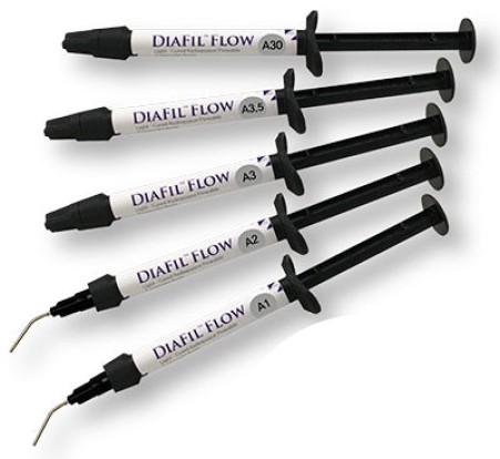 ДиаФил / DiaFil Flow (А1) - жидкотекучий светоотверждаемый композит (2г), DiaDent / Корея