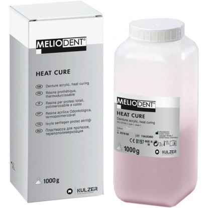 Мелиодент Meliodent HC 1кг  (42) розовый с прожилками , пластмасса горячей полимеризации .
