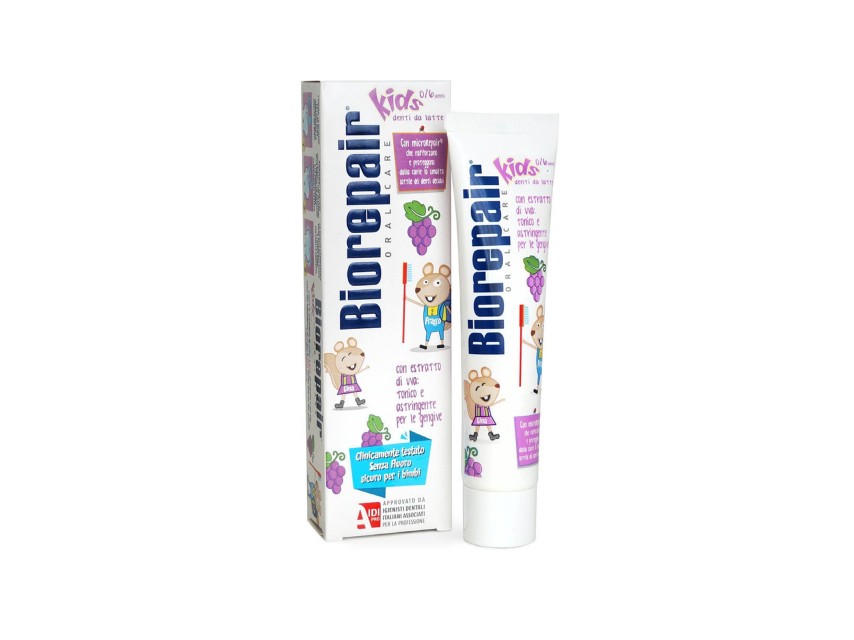 Biorepair Kids - зубная паста детская с экстрактом винограда, возраст 0-6 лет (50мл), Biorepair / Италия